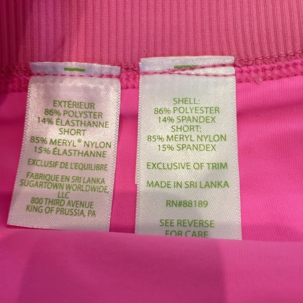 Lilly Pulitzer UPF 50+ Luxletic Run Around Skort Prosecco Pink Seaing Things L - Picture 6 of 9